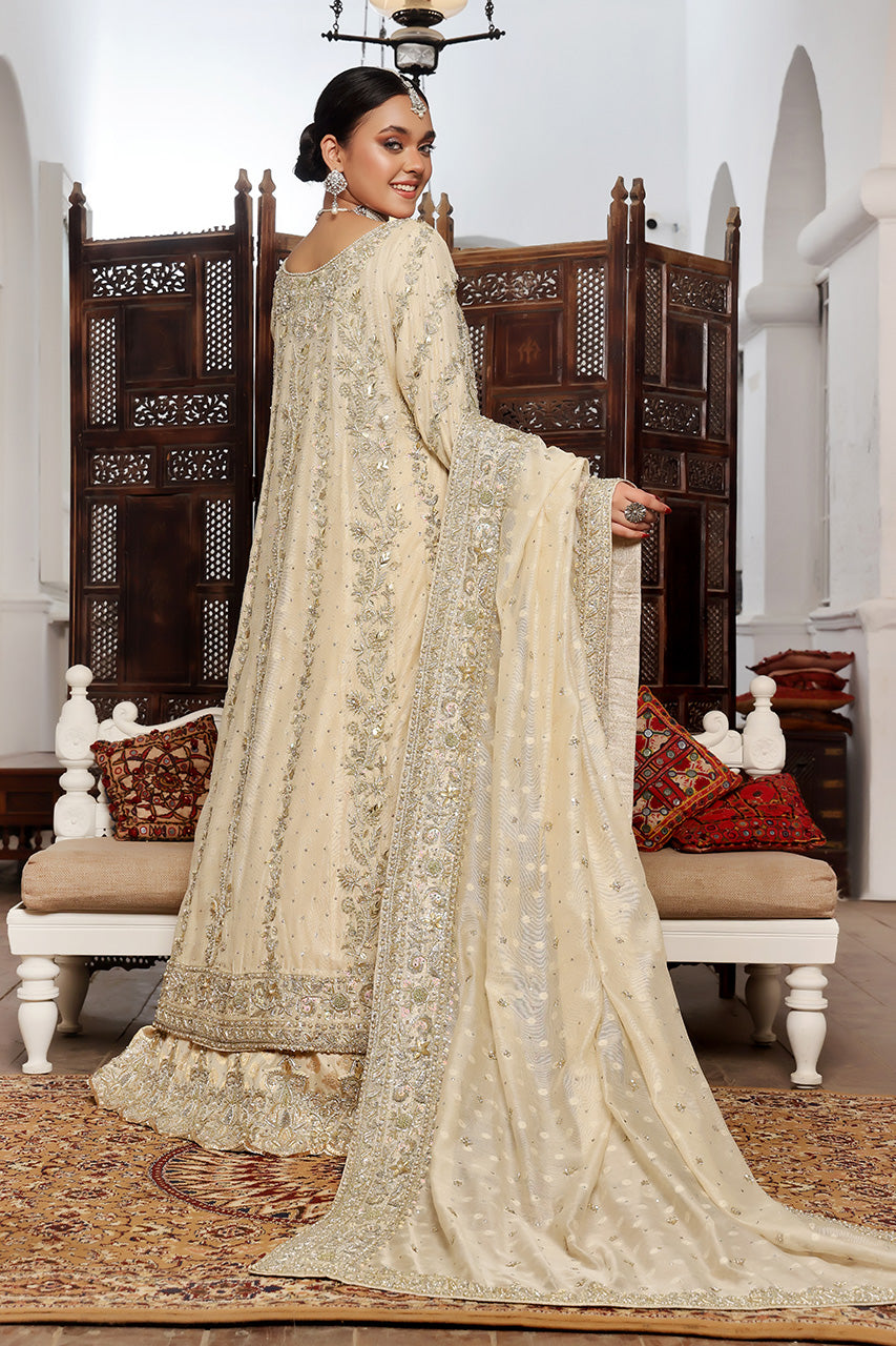 The Golden Hour — Champagne & Silver Bridal Lehenga Set