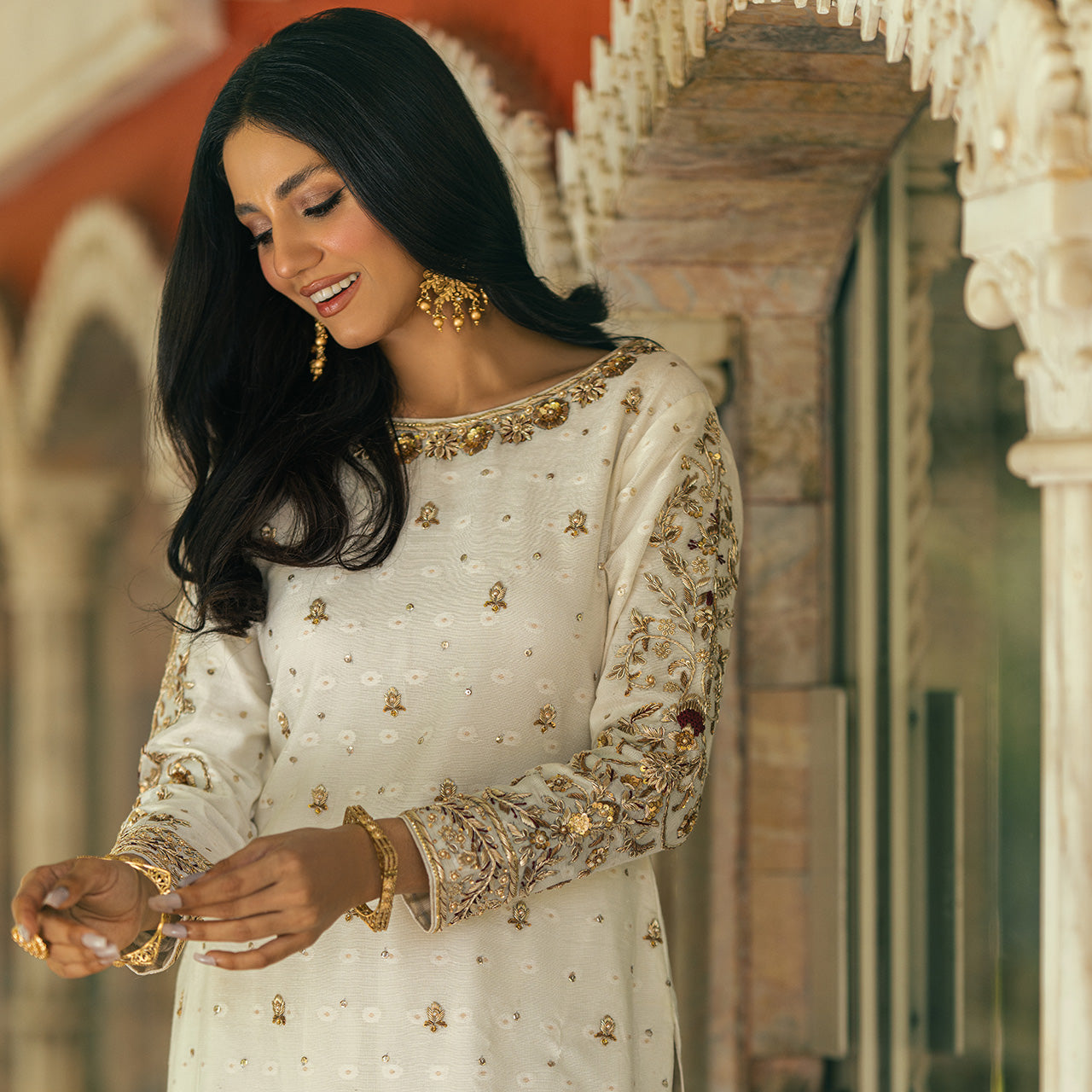 Daisy White Qalla Suit