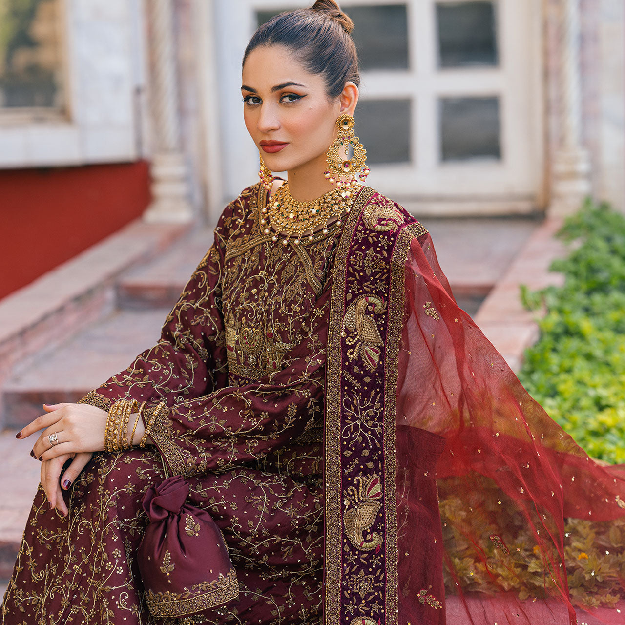 Crimson Red Bridal Suit