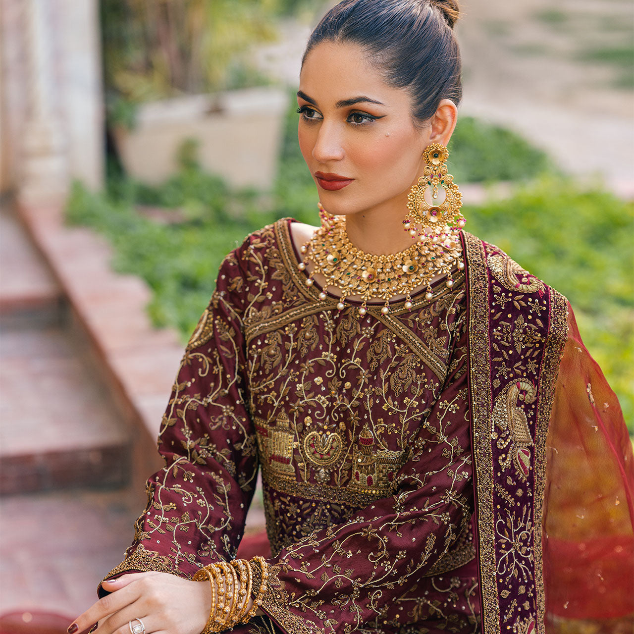 Crimson Red Bridal Suit