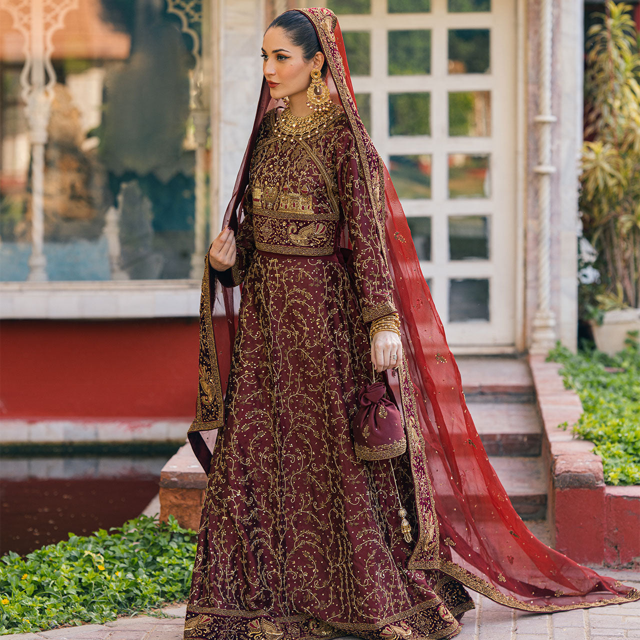 Crimson Red Bridal Suit
