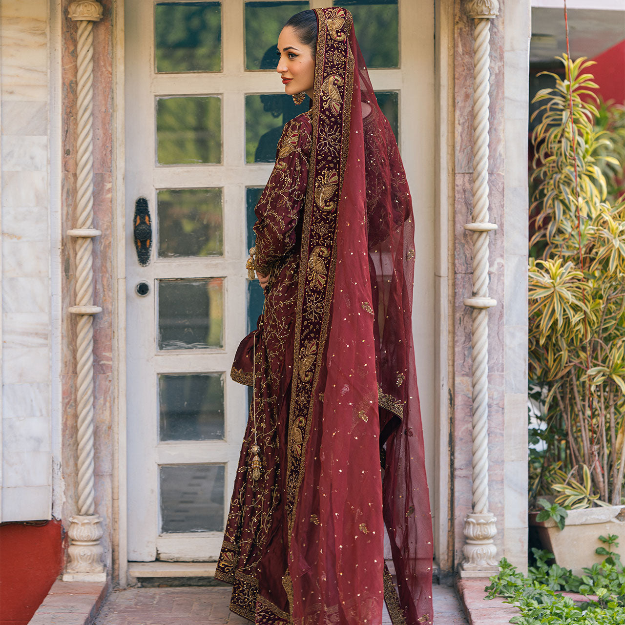 Crimson Red Bridal Suit