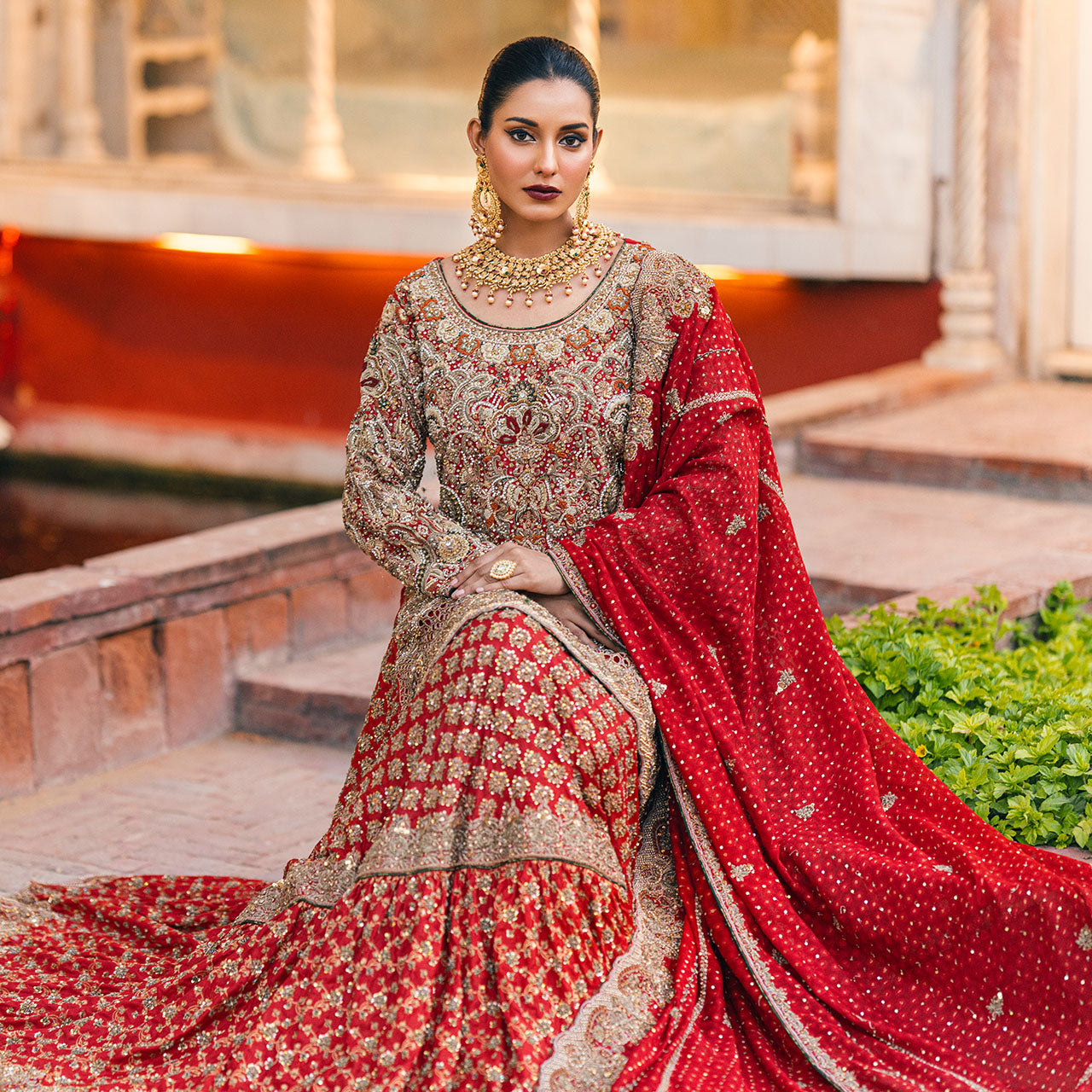 Carmine red Bridal