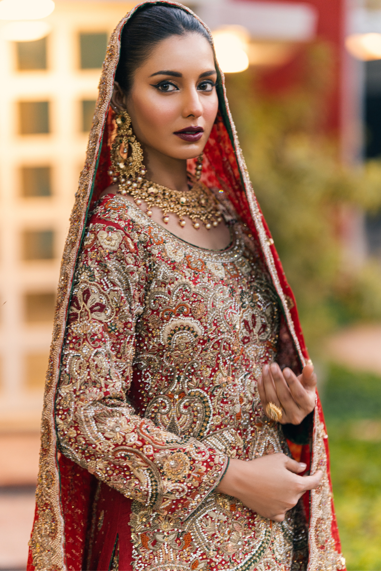 Carmine red Bridal