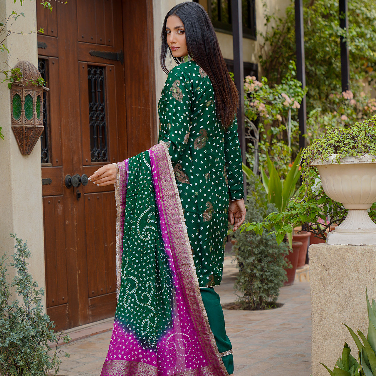 Dark green Rangreza Suit