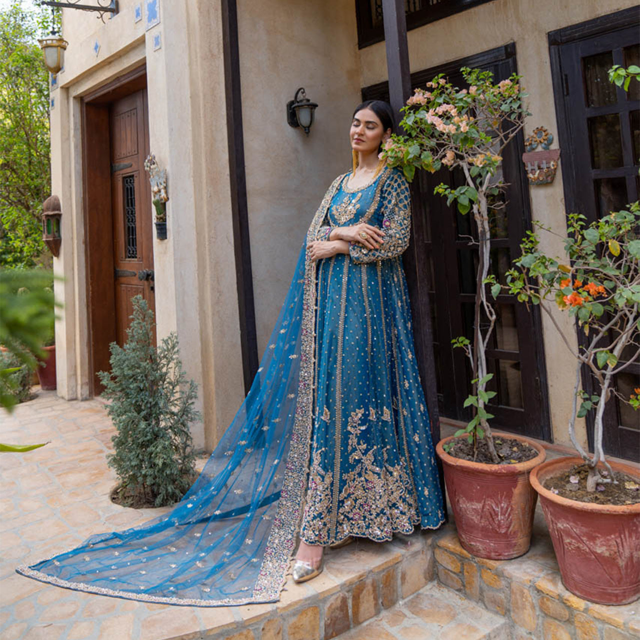 Teal Blue Haryali Suit