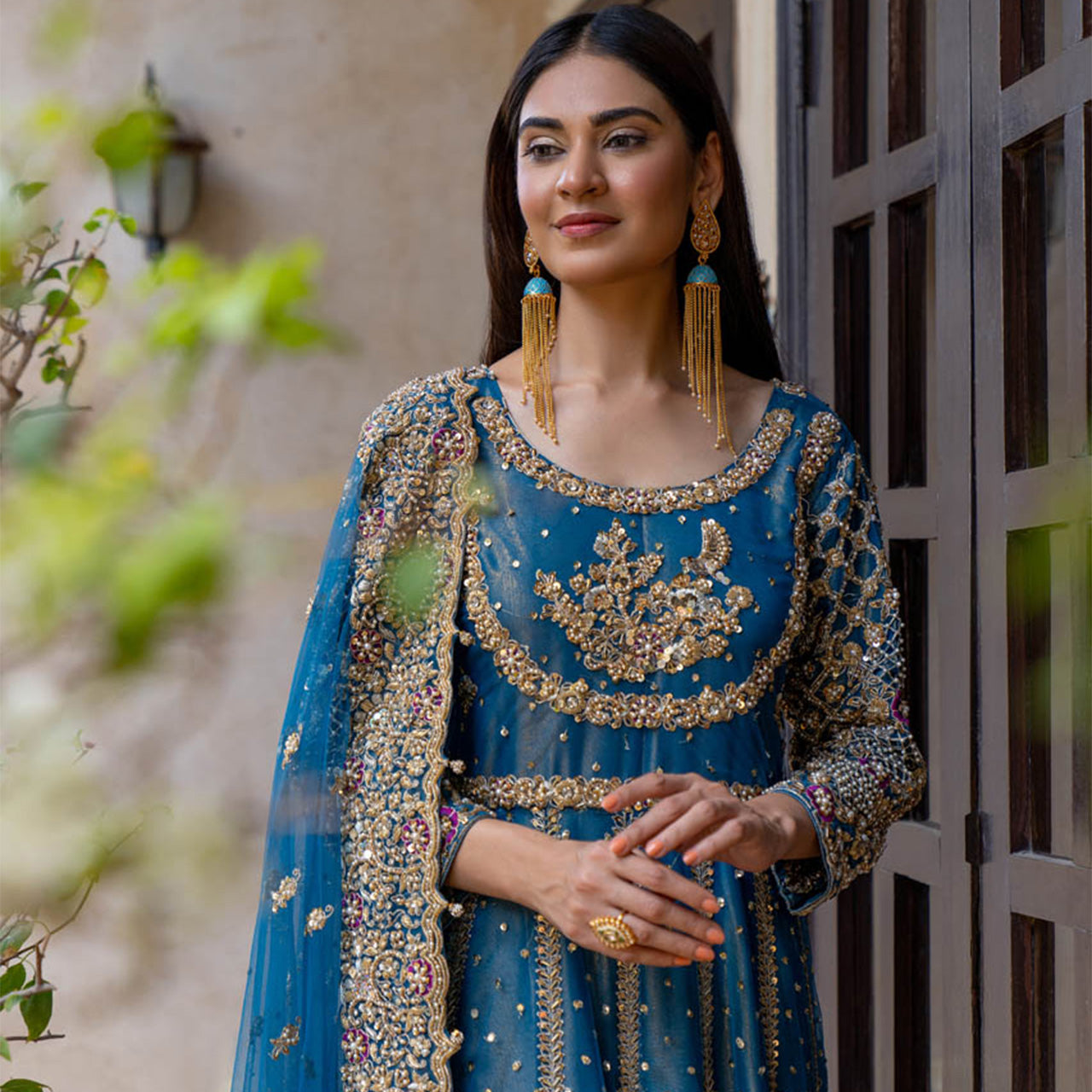 Teal Blue Haryali Suit