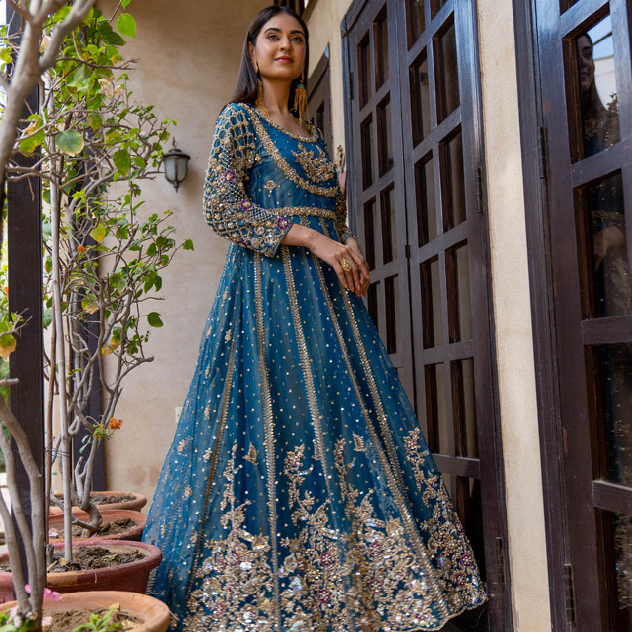 Teal Blue Haryali Suit