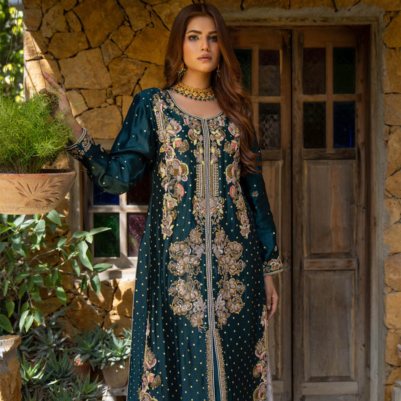 Cyan Green Haryali Suit