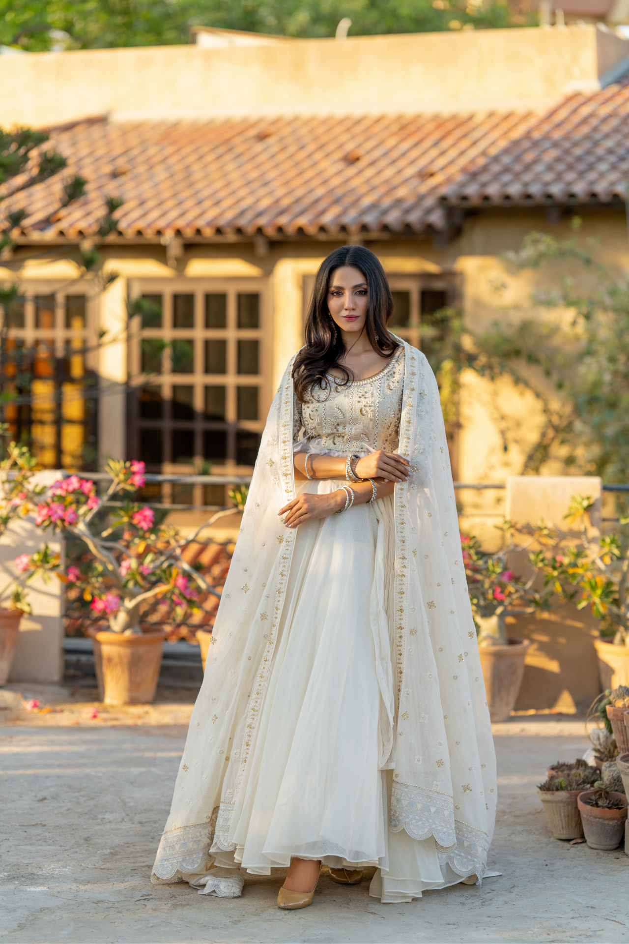 Feather White Mohni Suit