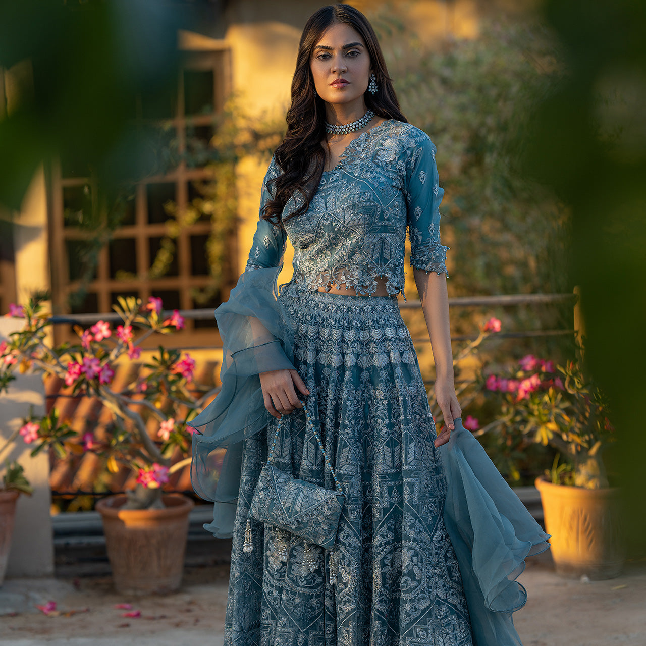 Stone Blue Mohni Suit