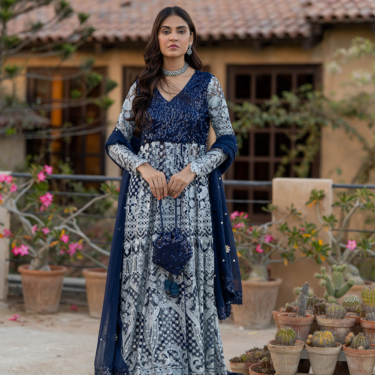 Midnight Blue Mushq Suit