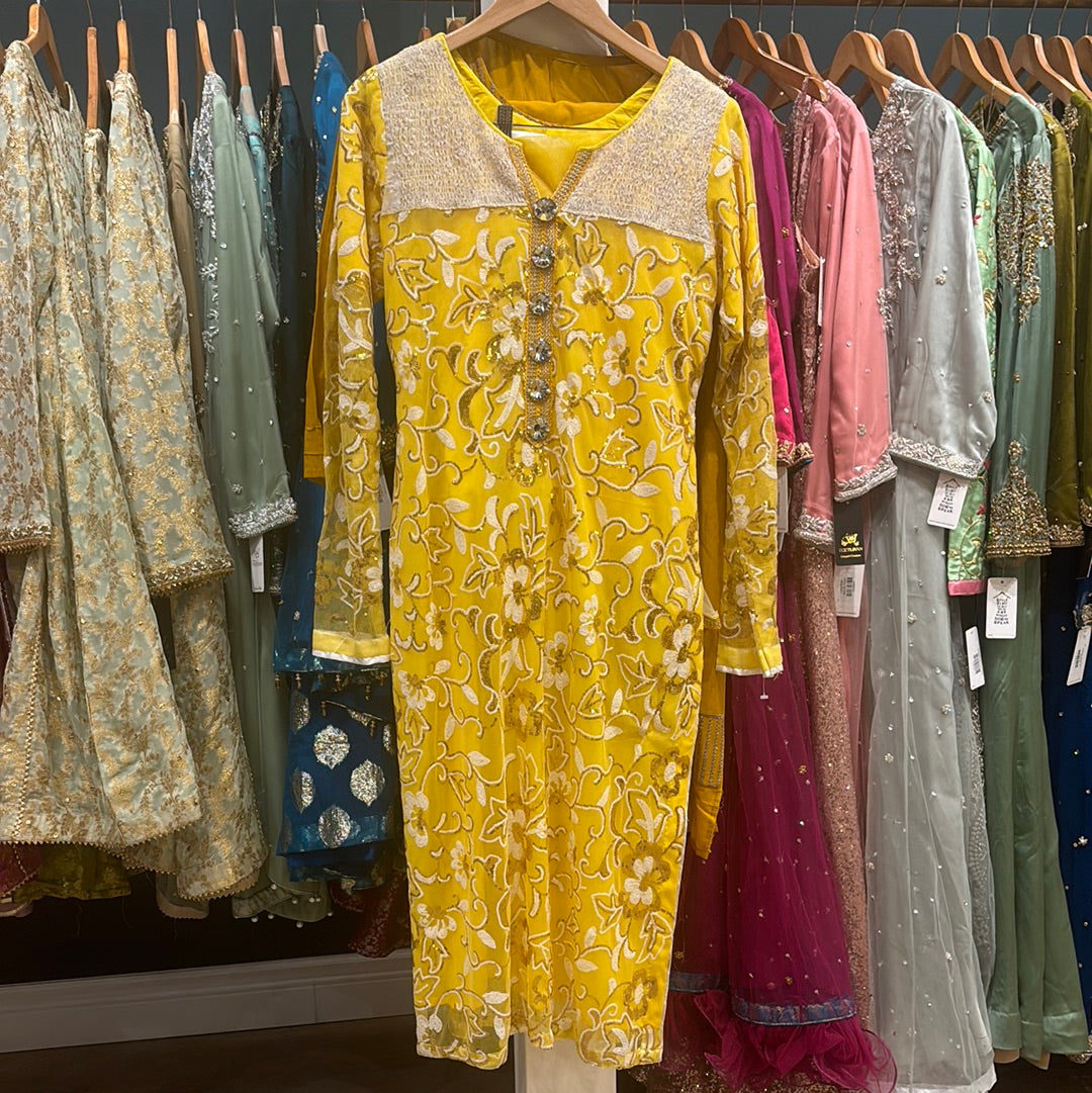 Yellow Shimmer Dress