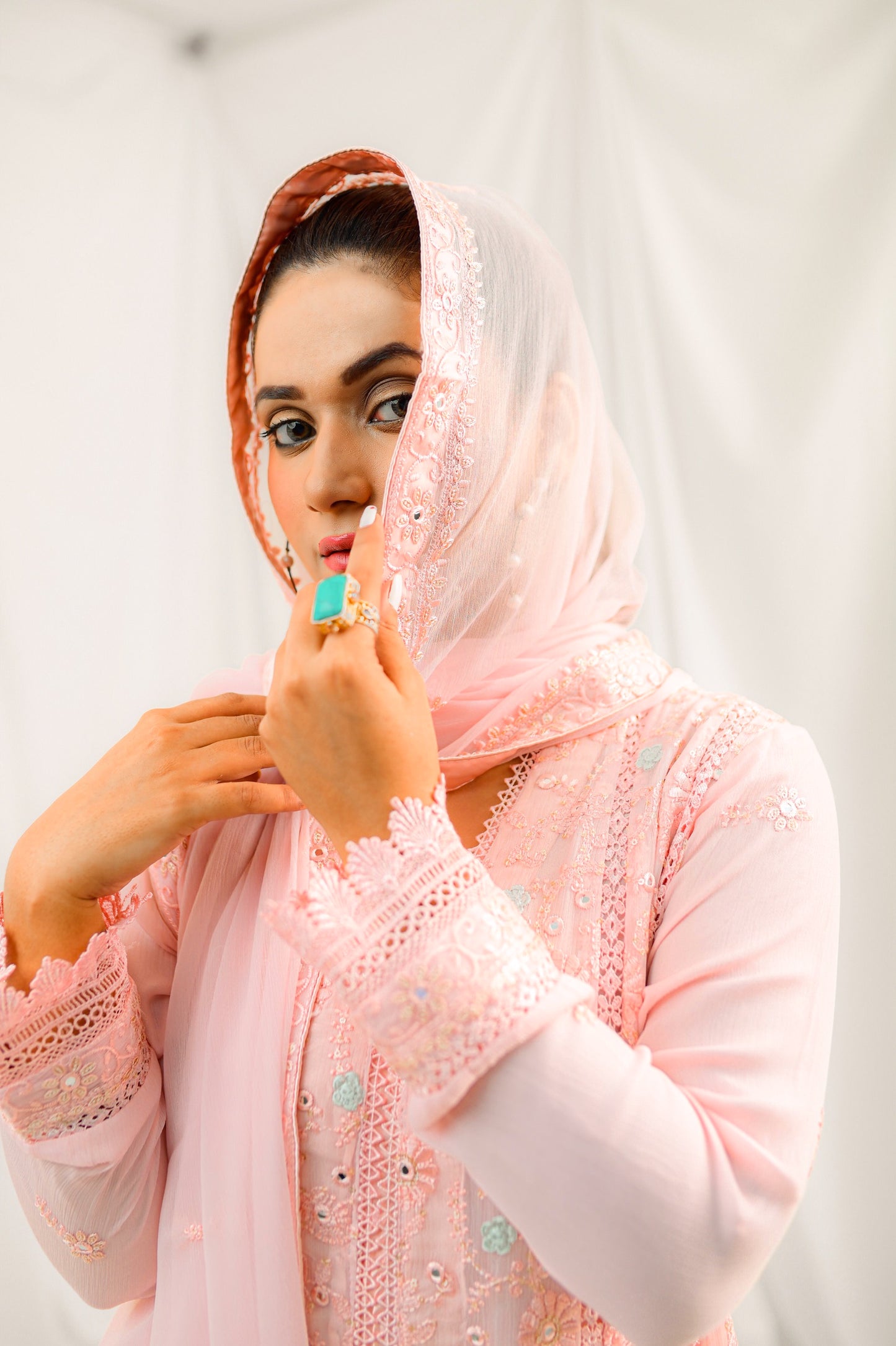 Blush Brilliance - Light Pink Anarkali Dress