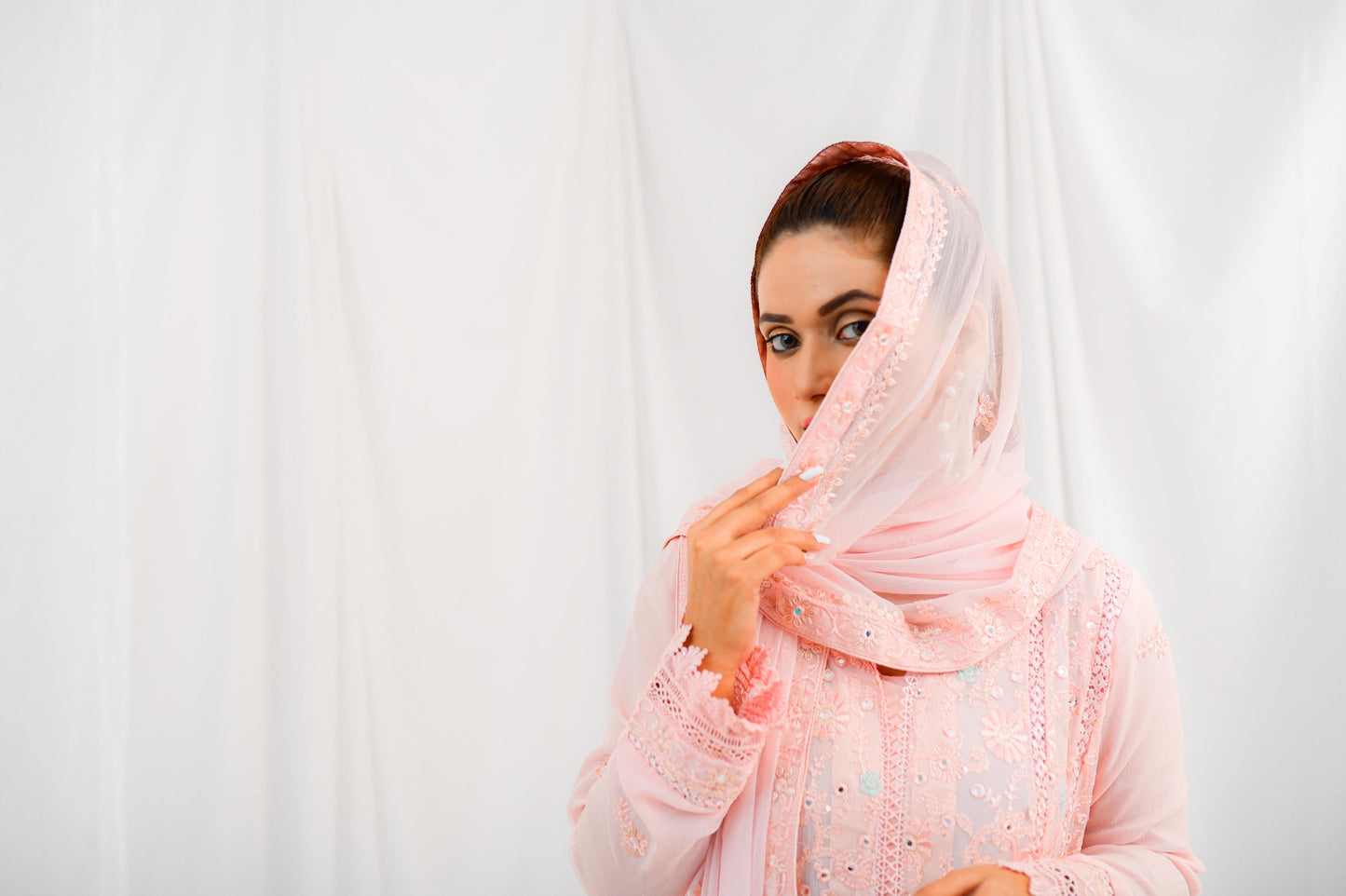 Blush Brilliance - Light Pink Anarkali Dress