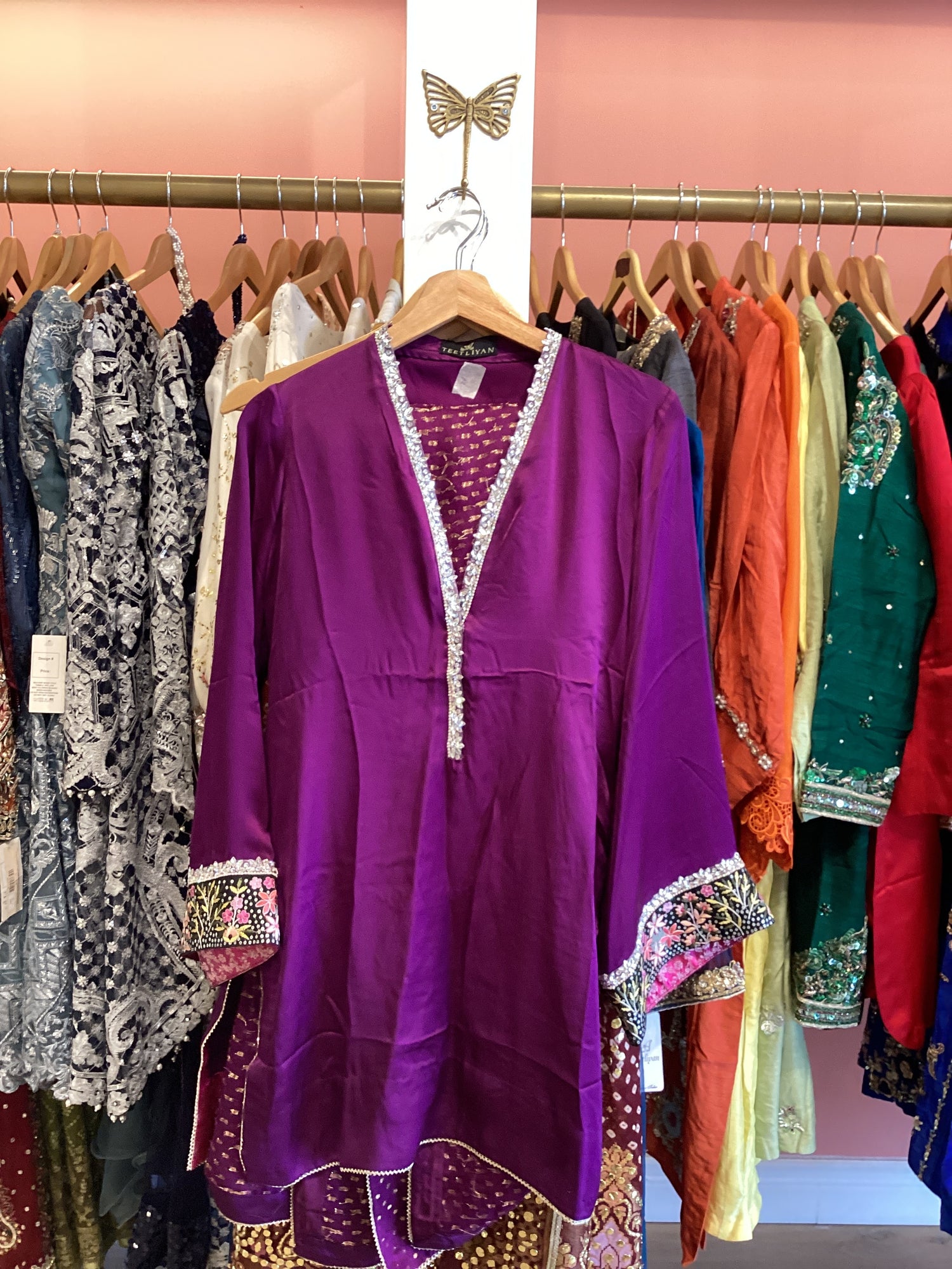 Farshi shalwar with Hand painted duppatta