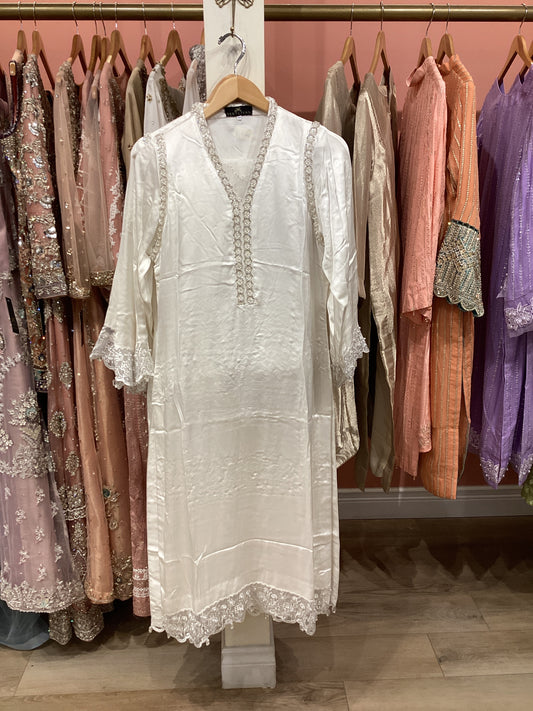 White Silk Suits
