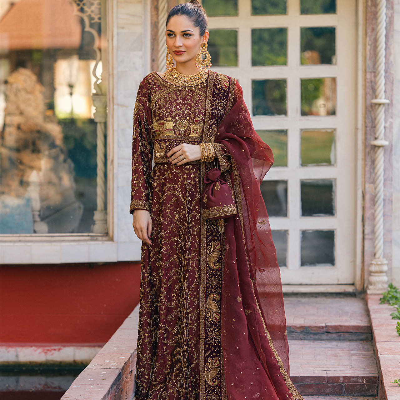 Crimson Red Bridal Suit