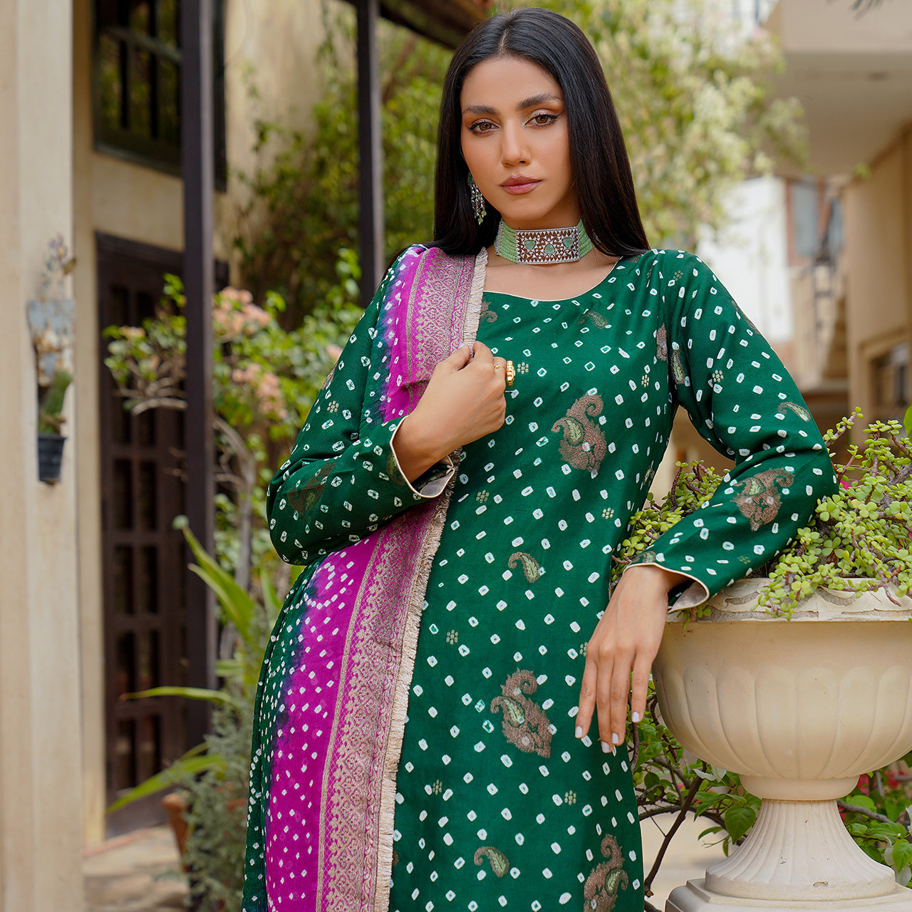 Dark green Rangreza Suit