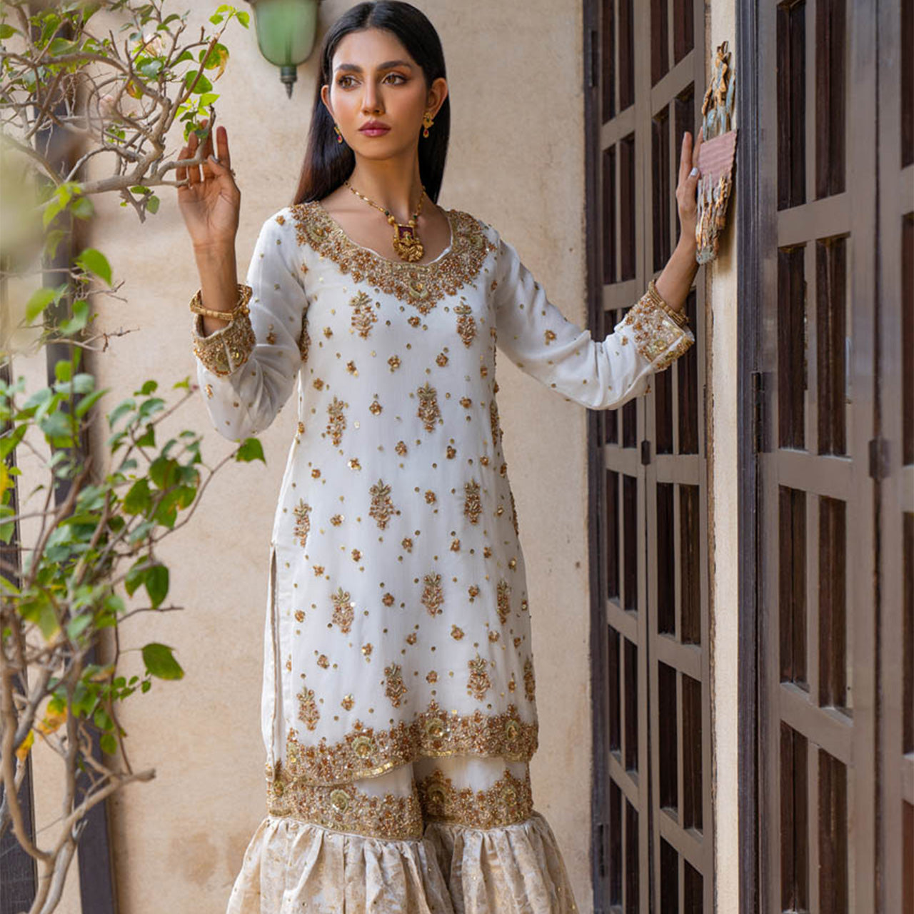 White Jasmine Haryali Suit