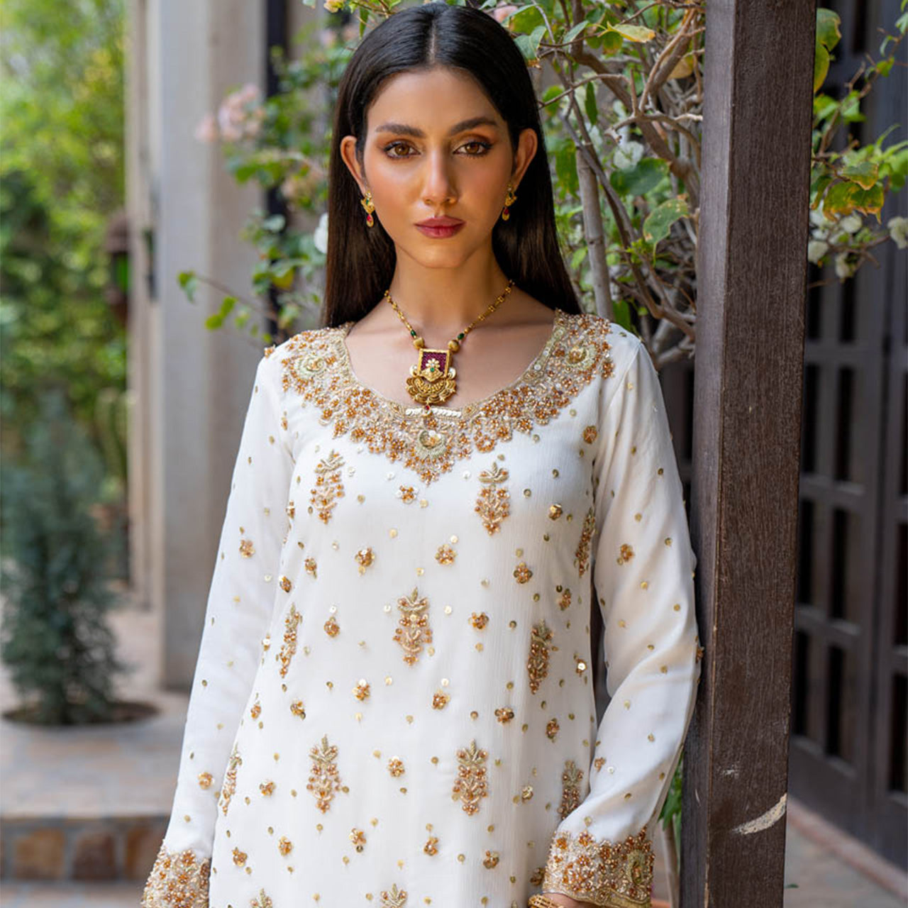 White Jasmine Haryali Suit