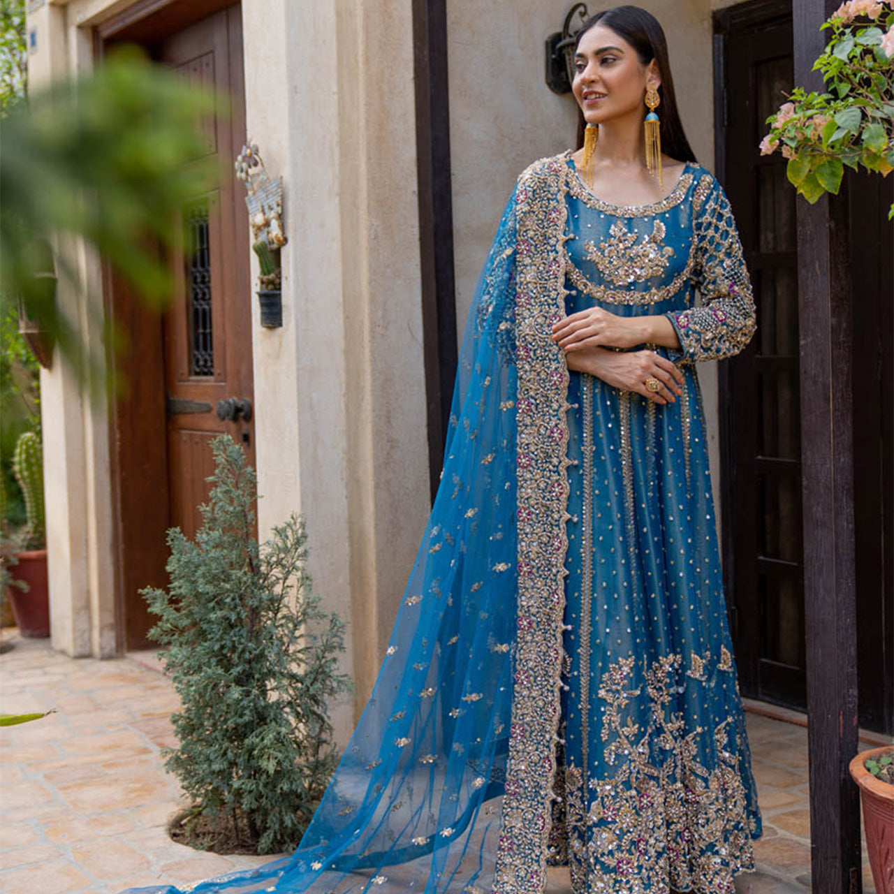 Teal Blue Haryali Suit