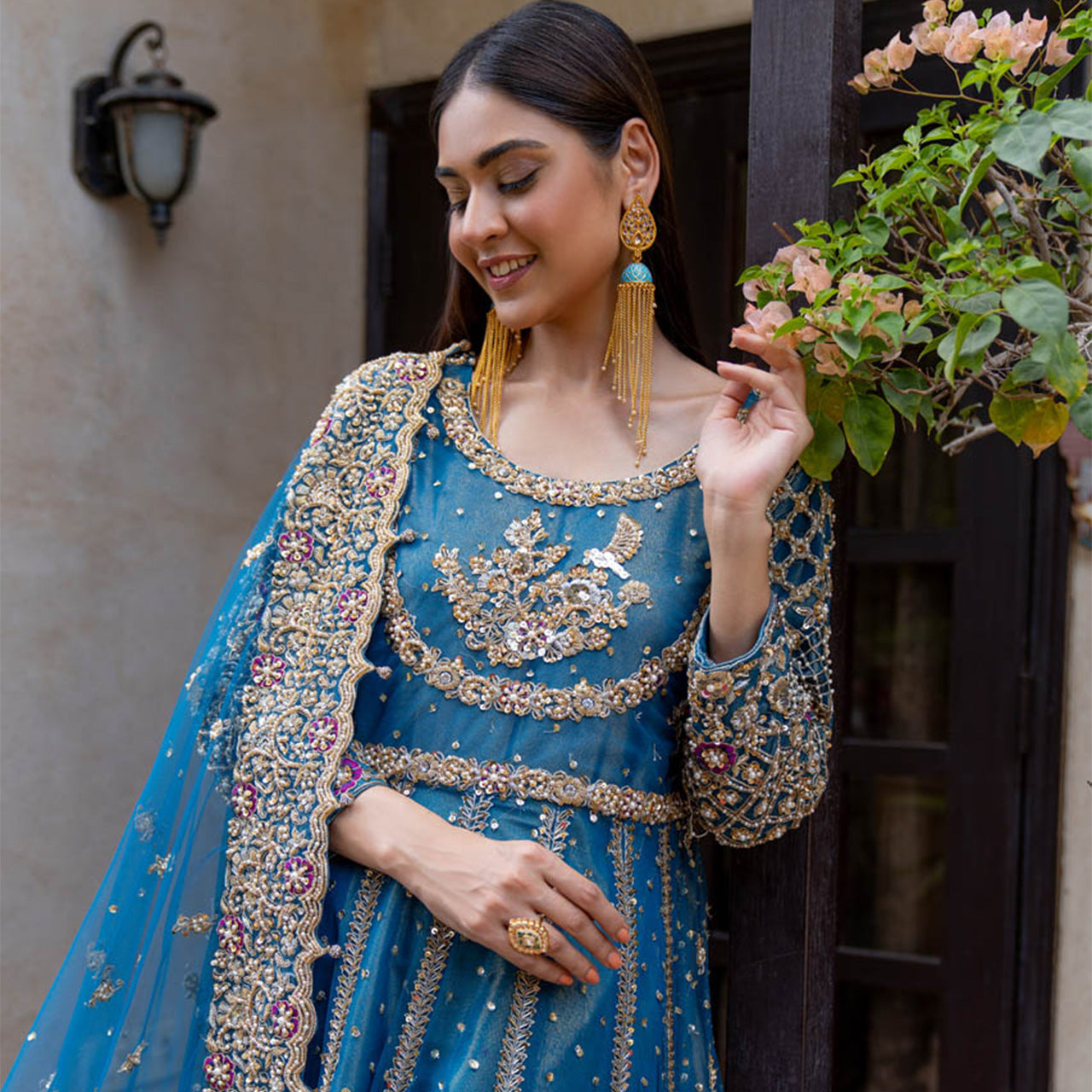 Teal Blue Haryali Suit