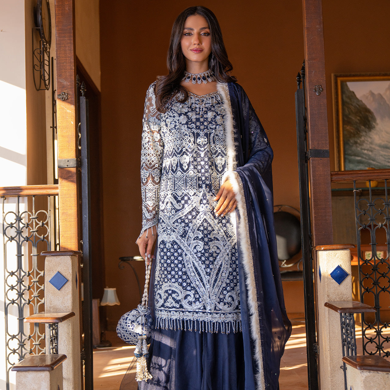 Navy Blue Mohni Suit