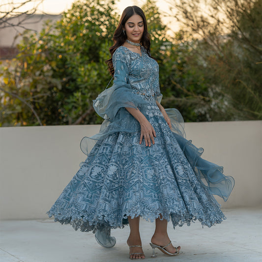 Stone Blue Mohni Suit