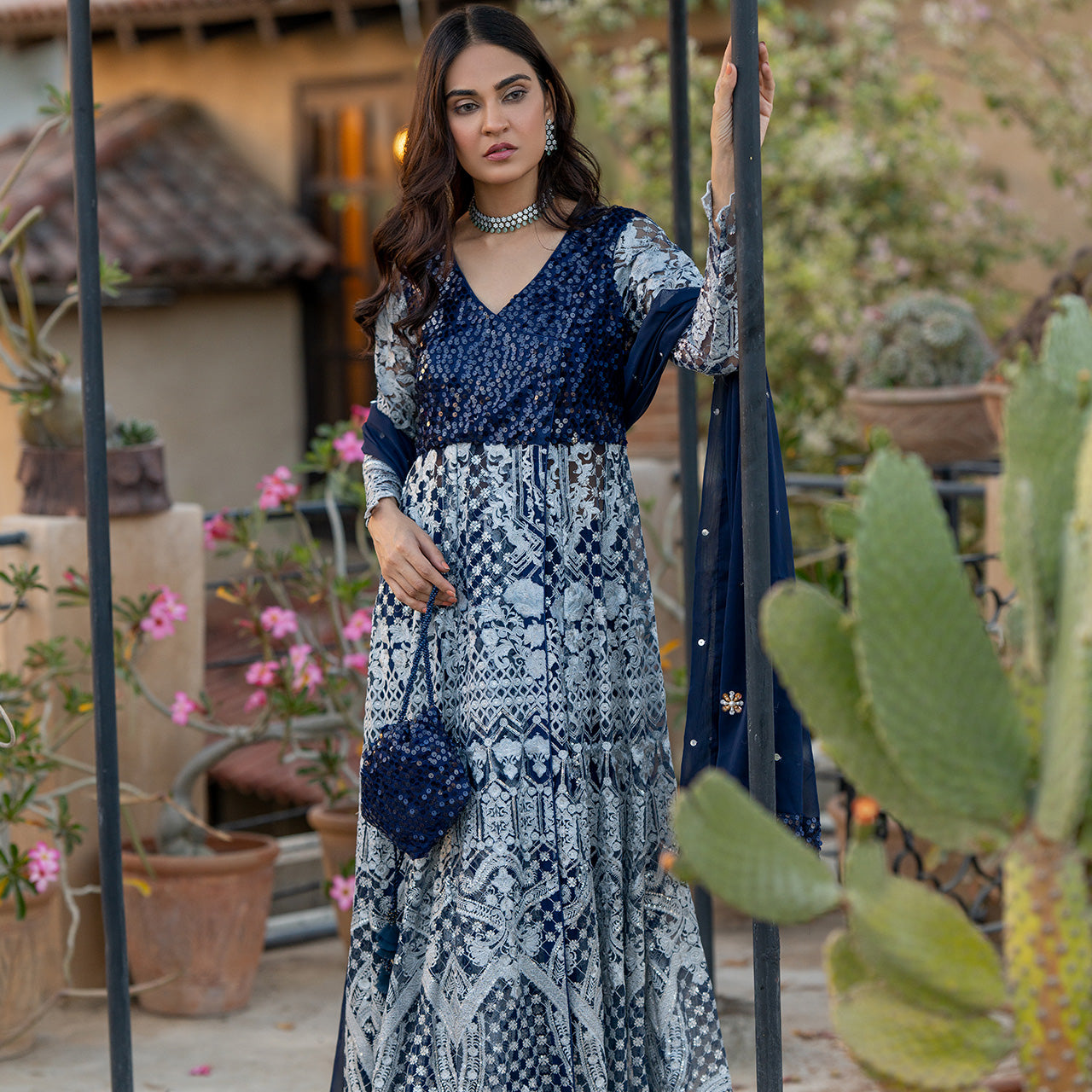 Midnight Blue Mushq Suit