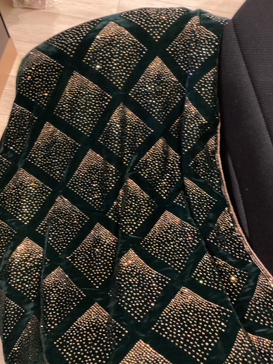 Triangle Shaped Velvet Shawl